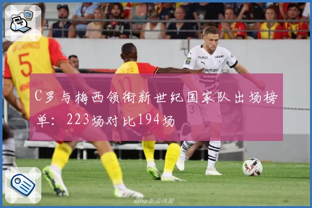 C罗与梅西领衔新世纪国家队出场榜单：223场对比194场